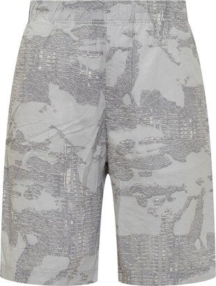 Graphic Printed Knee-Length Shorts