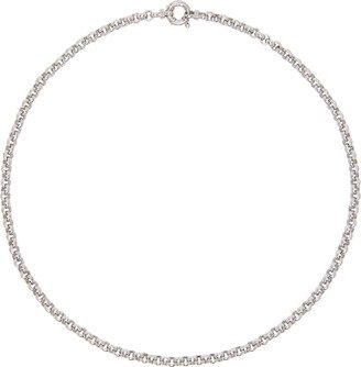 Silver Thick Rolo Chain Necklace