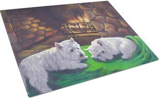 PPP3276LCB Westie A Winters Night Glass Cutting Board