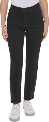 Petite High-Rise Slim Straight-Leg Whisper-Soft Jeans