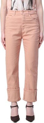 Button Detailed Cropped Trousers-AB