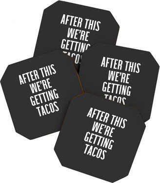 EnvyArt Getting Tacos Set of 4 Coasters