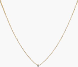 Kinn™ 14k Gold Round Diamond Necklace (16 Chain)