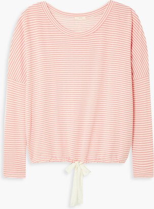 Sadie striped stretch modal-jersey pajama top