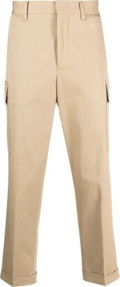 Pegaso-motif cropped cargo trousers-AA