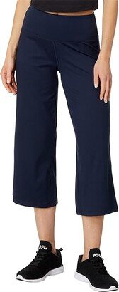 Jockey Active Airbrush Wide Leg Crop Pants (Neo Navy) Women's Casual Pants