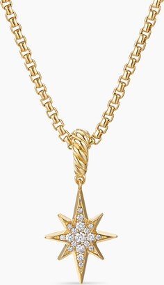 North Star Amulet in 18K Yellow Gold with Pav