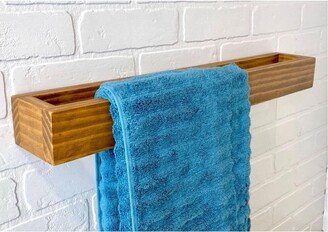 Farmhouse Wooden Towel Rod Hand Bar Rack