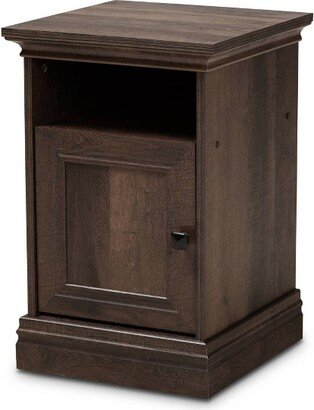 Nolan 1 Door Wood Nightstand Brown/Black