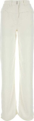 White High-waisted Trousers