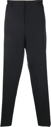 Slim-Cut Elasticated-Waistband Trousers-AA