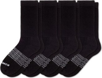 Women's Solids Calf Sock 4-Pack - Black - Medium - Cotton