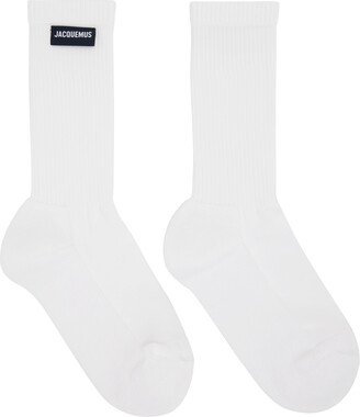 White Le Papier 'Les Chaussettes À L'Envers' Socks-AA