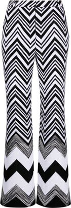 Zigzag straight-leg trousers