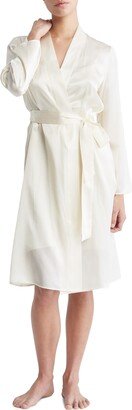 Women's Silk Black Elevated Lounge Robe QS6984