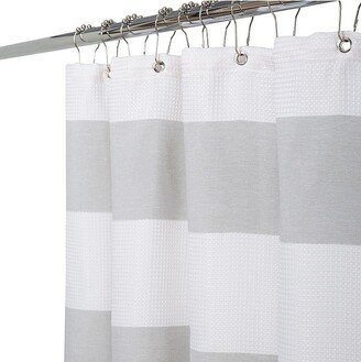 Kate Aurora Coastal Chic Nautical Cabana Striped Fabric Shower Curtain - Standard Size