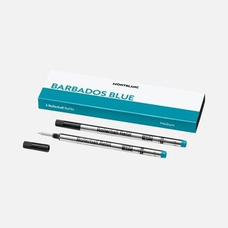 2 Rollerball Refills Medium, Barbados Blue