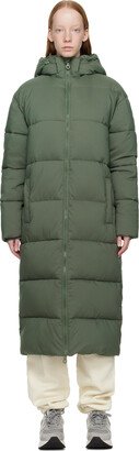 Green Long Puffer Coat