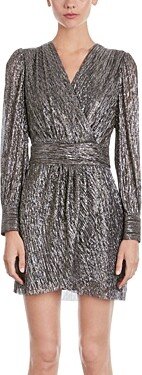 Metallic Pleated Mini Dress