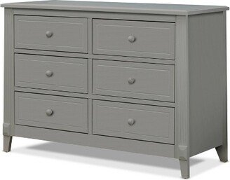 Sorelle Berkley 6-Drawer Double Dresser - Weathered Gray