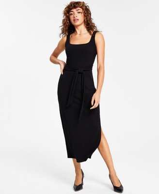 Petite Ribbed-Knit Midi Dress, Created for Macy's