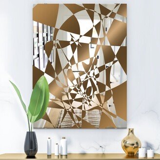 Designart 'Copper Spruce 1' Mid-Century Mirror - Printed Wall Mirror
