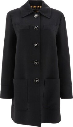 Logo Buttoned Single-Breasted Coat