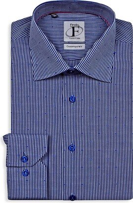 Finollo Contemporary Fit Striped Dress Shirt