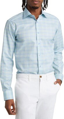 Prince of Wales Check Slim Fit Dress Shirt