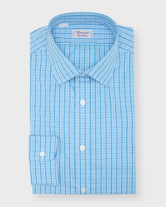 Men's Cotton Micro-Check Dress Shirt