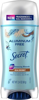 Secret Aluminum Free Deodorant for Women - Coconut - 2.4oz