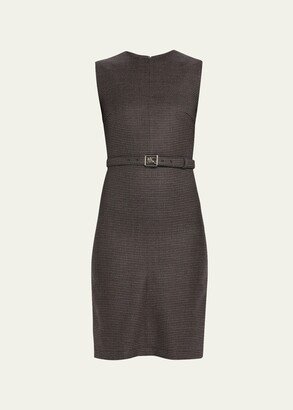 Macy EKD Belted Sleeveless Wool Dress