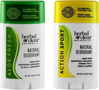 Herbal Clear Naturally Action Sport + Aloe Fresh Deodorant 2.65 oz Stick