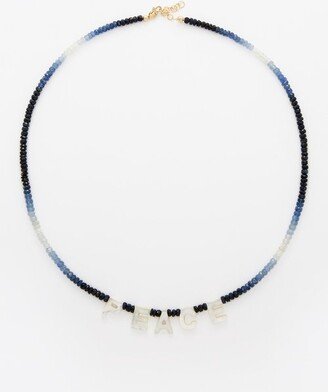 Peace Sapphire, Pearl & 14kt Gold Necklace