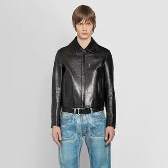 Karmuel Young Man Black Leather Jackets