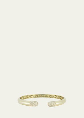 TYPE JEWELRY Diamond Gold Tube Cuff