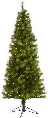 Valley Pine Artificial Christmas Tree with 300 Warm Led Lights and 579 Bendable Branches