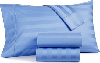 Damask 1.5 Stripe 550 Thread Count 100% Cotton 4-Pc. Sheet Set, California King, Created for Macy's