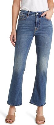 Side Slit Slim Bootcut Jeans-AA