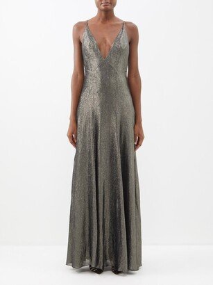 The Hustler Wool-blend Lamé Gown