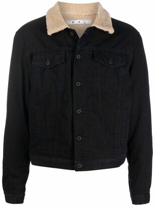 Contrast-Collar Denim Jacket