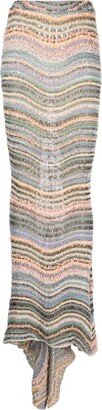 VITELLI Swirl-Print Maxi Skirt