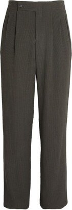 Wool-Blend Tapered Trousers-AA