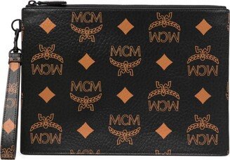 medium Aren Maxi Visetos-print wristlet pouch