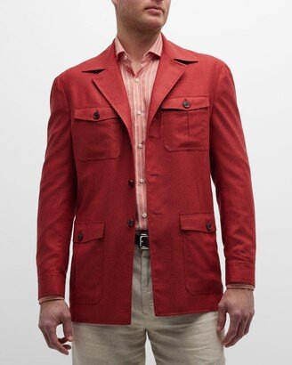 Men's Silk-Cashmere Field Jacket