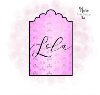 Lola Plaque Cookie Cutter - Cutters By Nori Cn0304