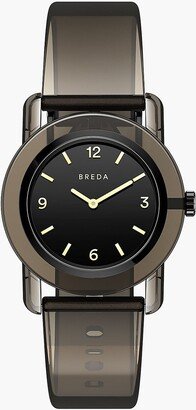 BREDA Unisex 'Play' Black Transparent Plastic Watch, 35mm