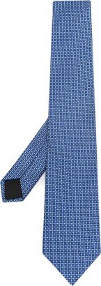 Patterned-Jacquard Silk Tie-AI