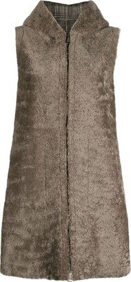 Shearling Sleeveless Coat-AA