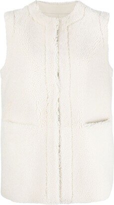 Sleeveless Shearling Jacket